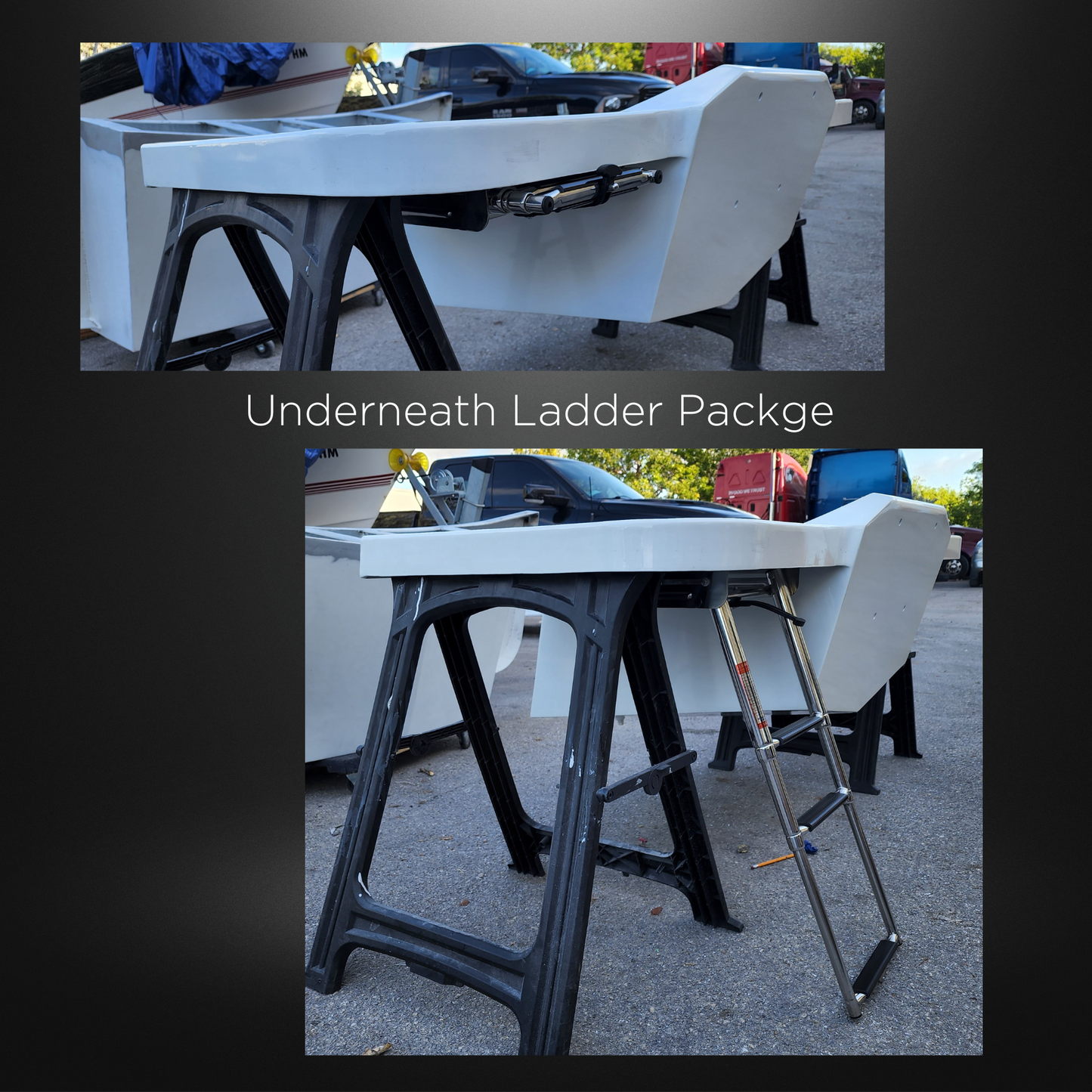 Twin/ Double Engine Flotation Bracket 44" Wide Pod & Swim Platform